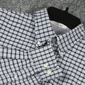 Cinch Mens XL Black White Gingham Button Down Shirt  Long Sleeve Logo